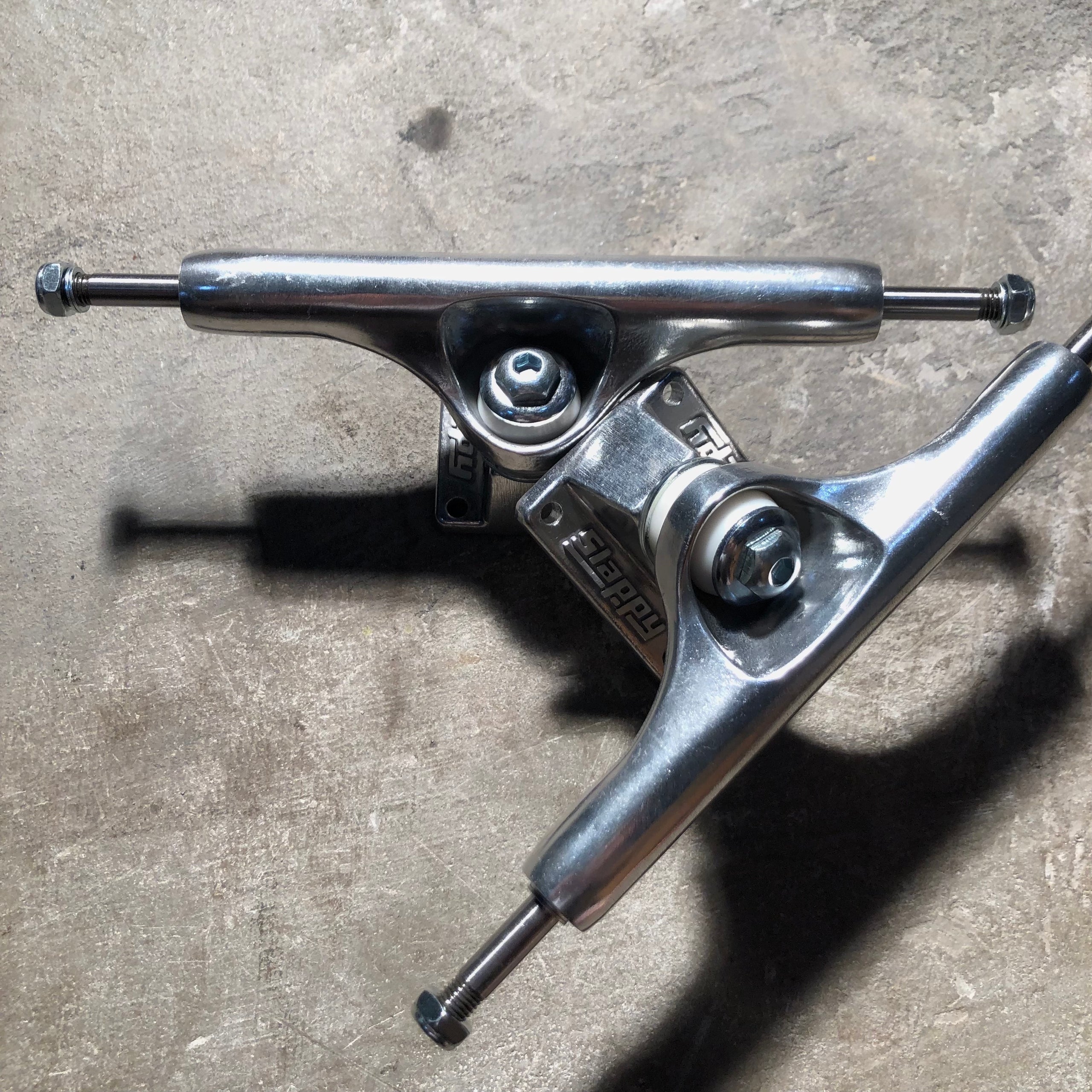 Slappy Trucks ST1 Inverted Kingpin Polished Truck The Block Skate